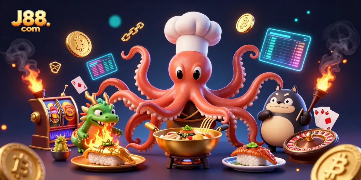 Experience thrilling gaming at J88. com with 3D characters and vibrant elements.