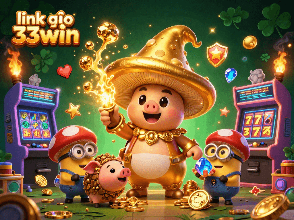 Transform your gaming with link vào 33win, featuring vibrant characters and captivating casino elements.