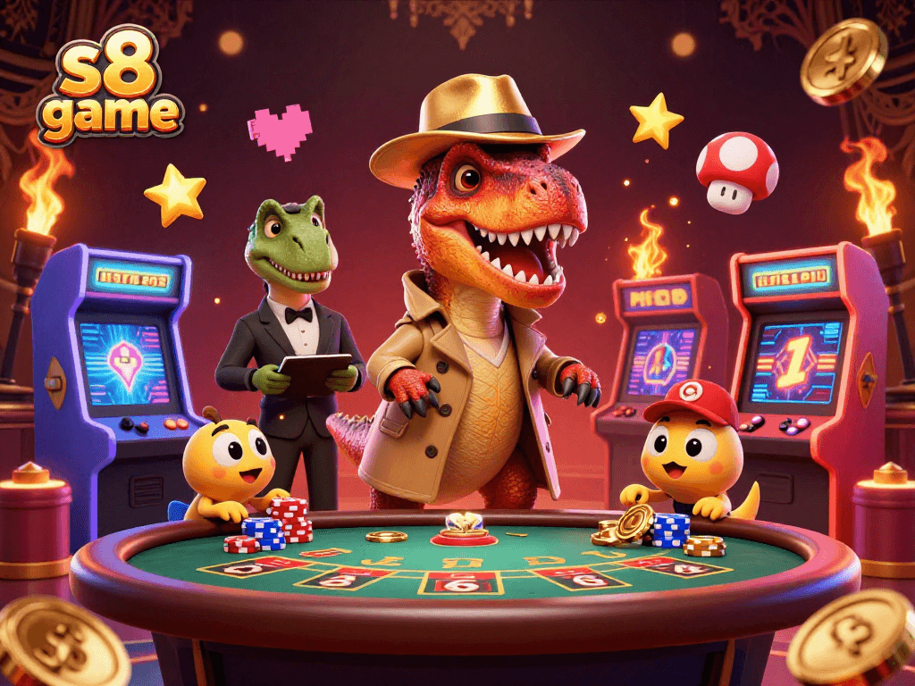 Experience thrilling s8 game action in a vibrant casino scene with dynamic characters.