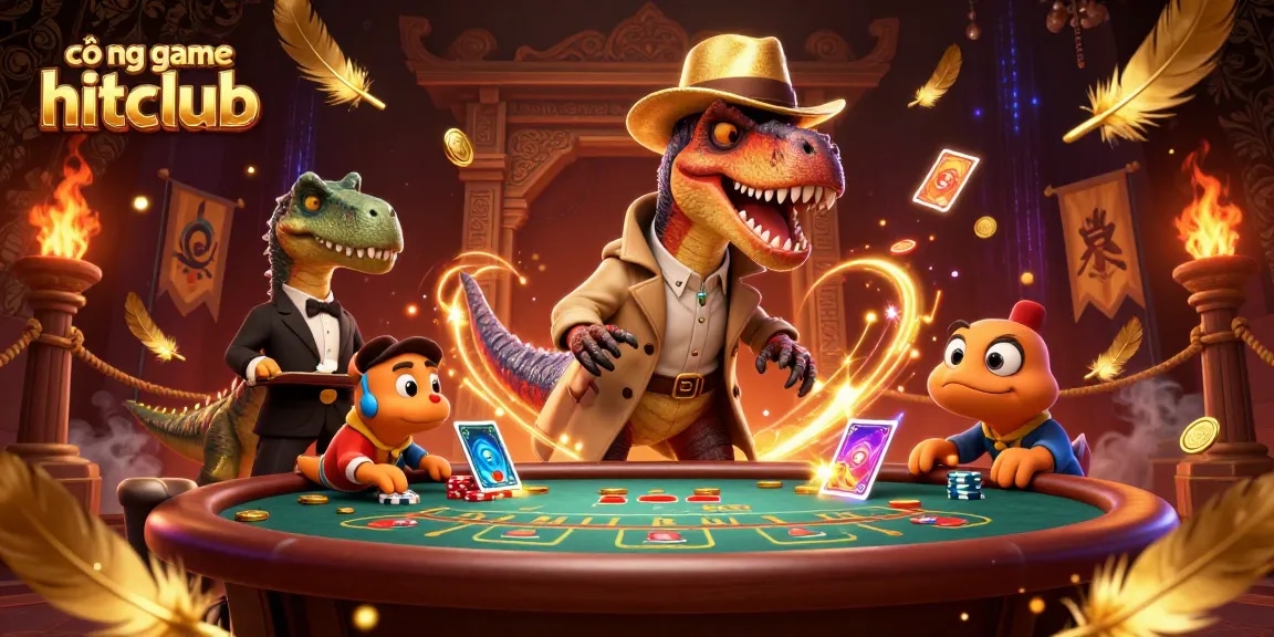Experience thrilling gameplay at the cổng game hitclub with velociraptor card counter and stegosaurus pit boss.