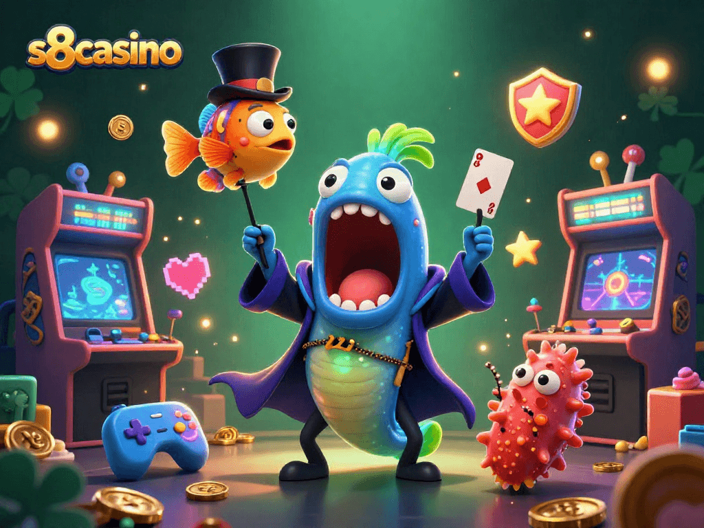 Experience thrilling card performances in the vibrant world of s8casino's deep-sea magic.