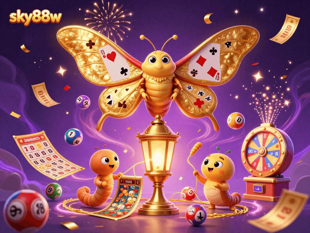 Play exciting games at sky88w with vibrant casino scenes and colorful elements.