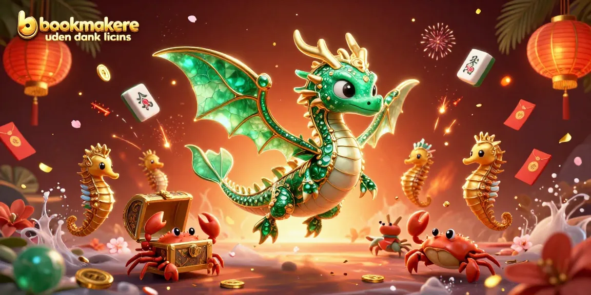 Experience the thrill of bookmakere uden dansk licens with a vibrant gaming scene featuring a sea dragon.