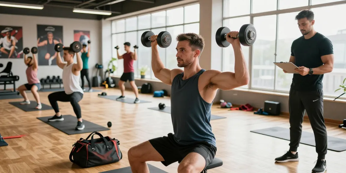 Prime Pharma Steroïden Winkel met een bodybuilder die traint in de sportschool, met halters en motiverende omgeving.
