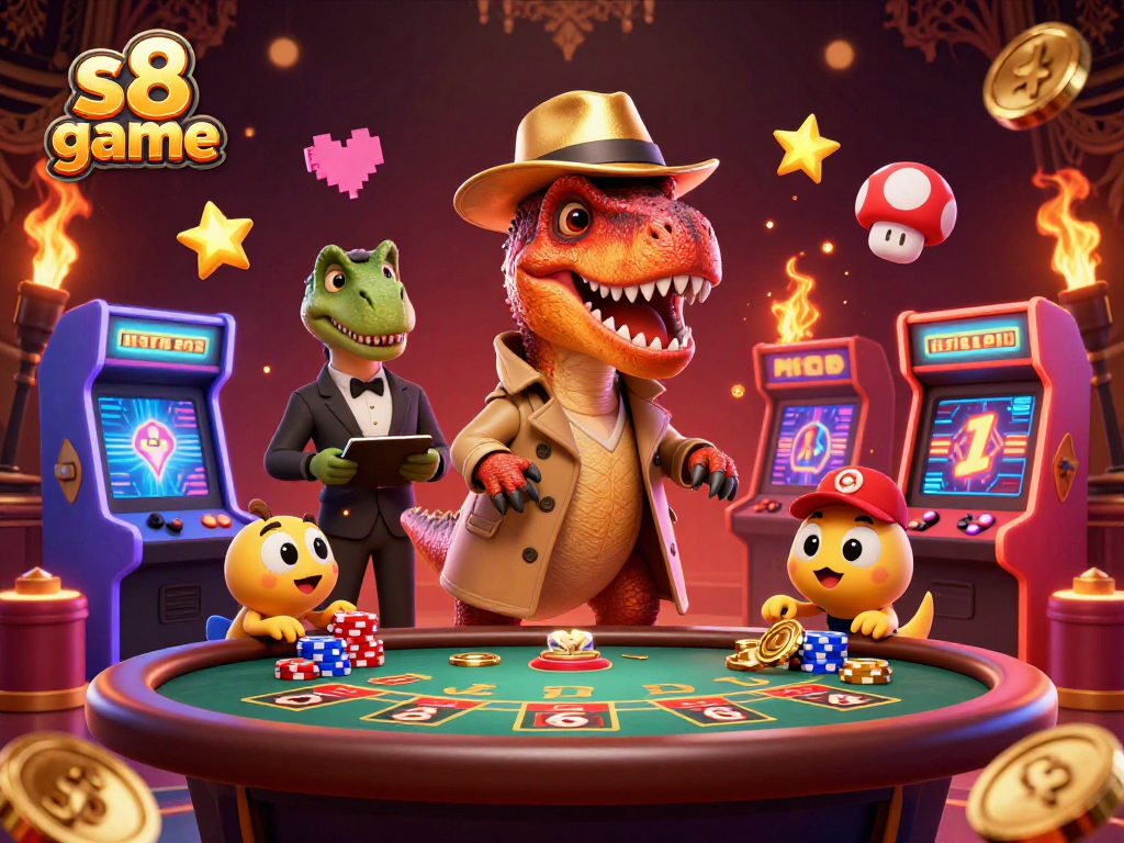 Experience thrilling s8 game action in a vibrant casino scene with dynamic characters.