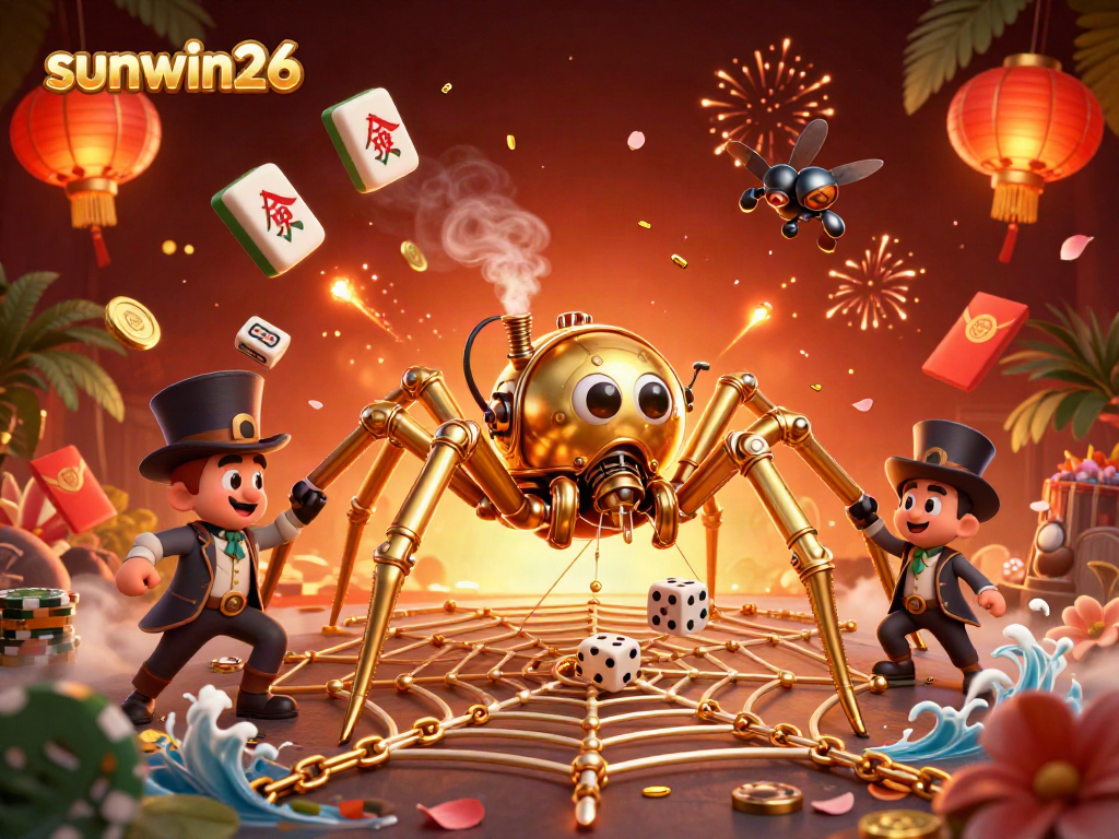 Experience thrilling gambling adventures with sunwin26 in this captivating 3D casino scene.
