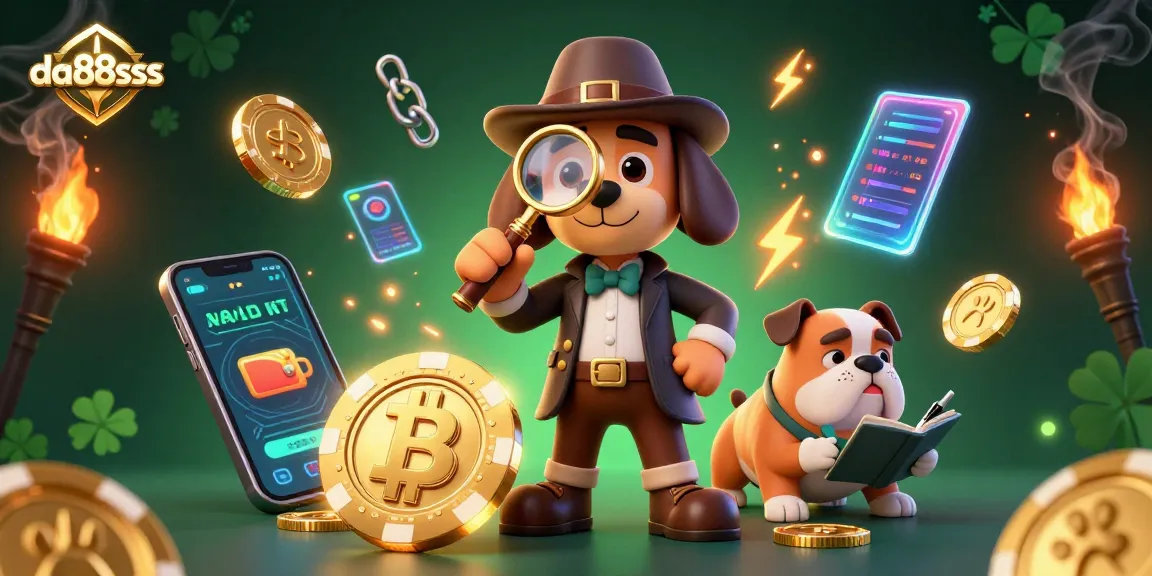 Engage with da88sss through an exciting detective scene uncovering poker treasures in a vibrant casino