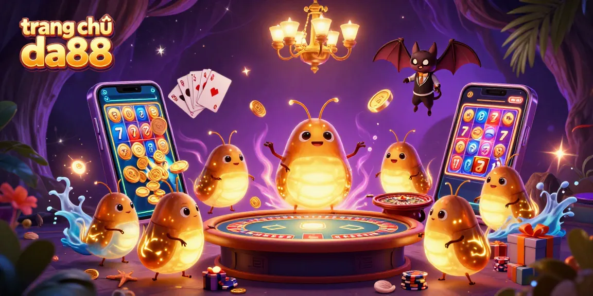 Brighten your gaming experience at trang chủ da88 with glowworms in a vibrant casino atmosphere.