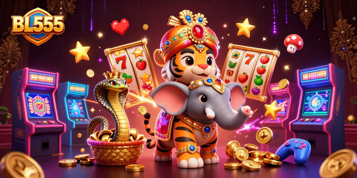 Experience the allure of gaming at BL555 with vibrant casino elements and rich characters.