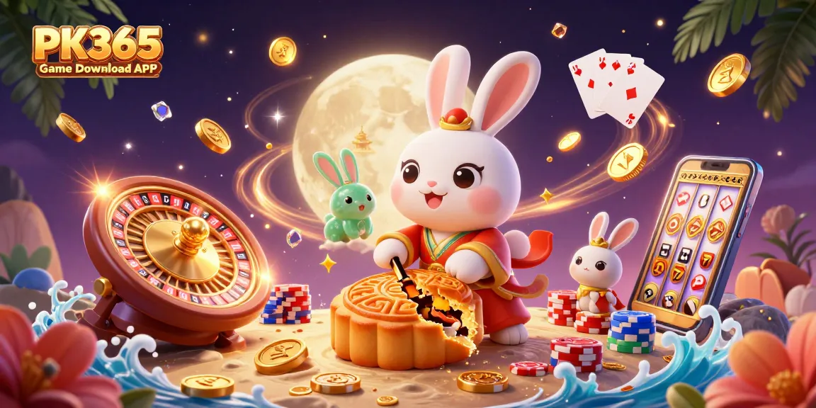 Play and win with the PK365 Game Download APK, featuring fun characters and vibrant casino elements!