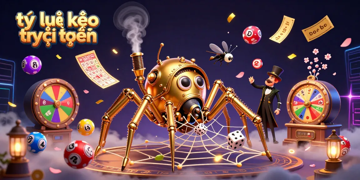 Engage with tỷ lệ kèo trực tuyến featuring intricate web designs and dynamic lottery elements.