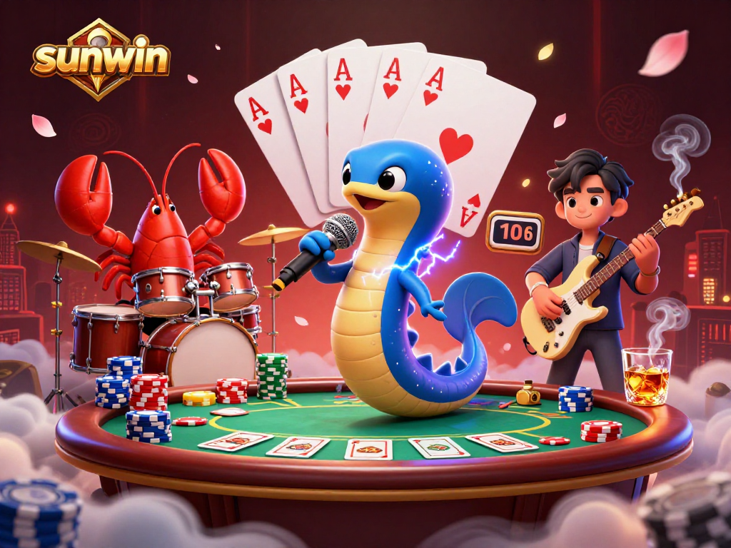 Engage with sunwin's underwater casino scene featuring vibrant characters in action.