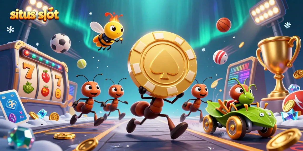 Join a team of ants as they maneuver through a tunnel in a situs slot heist illustrated in vibrant 3D details.