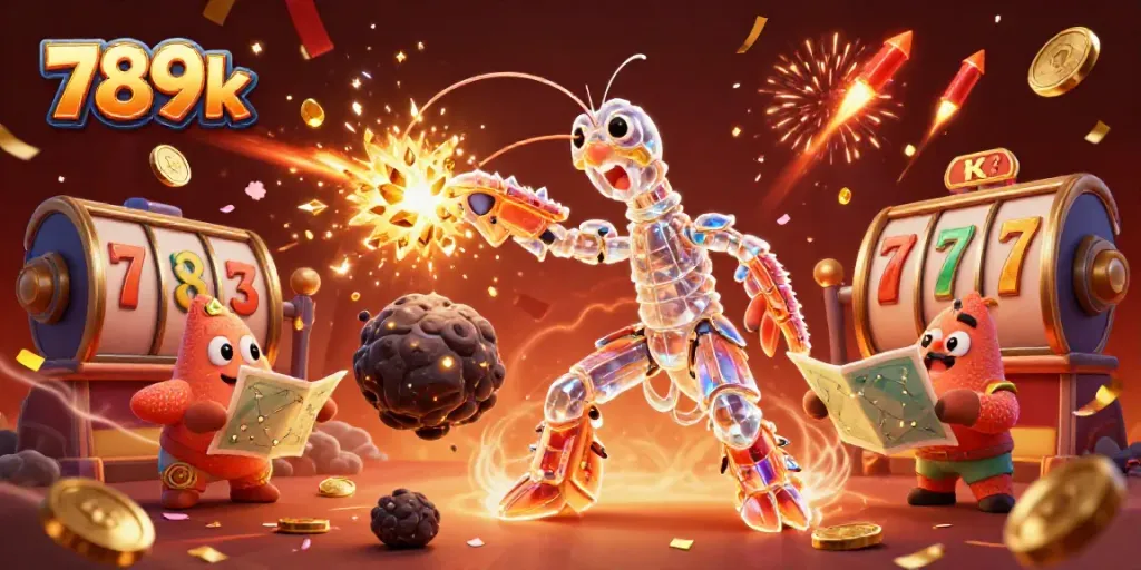 Engage with the thrilling action at 789k, showcasing a galactic samurai and treasures in a vibrant casino setting.