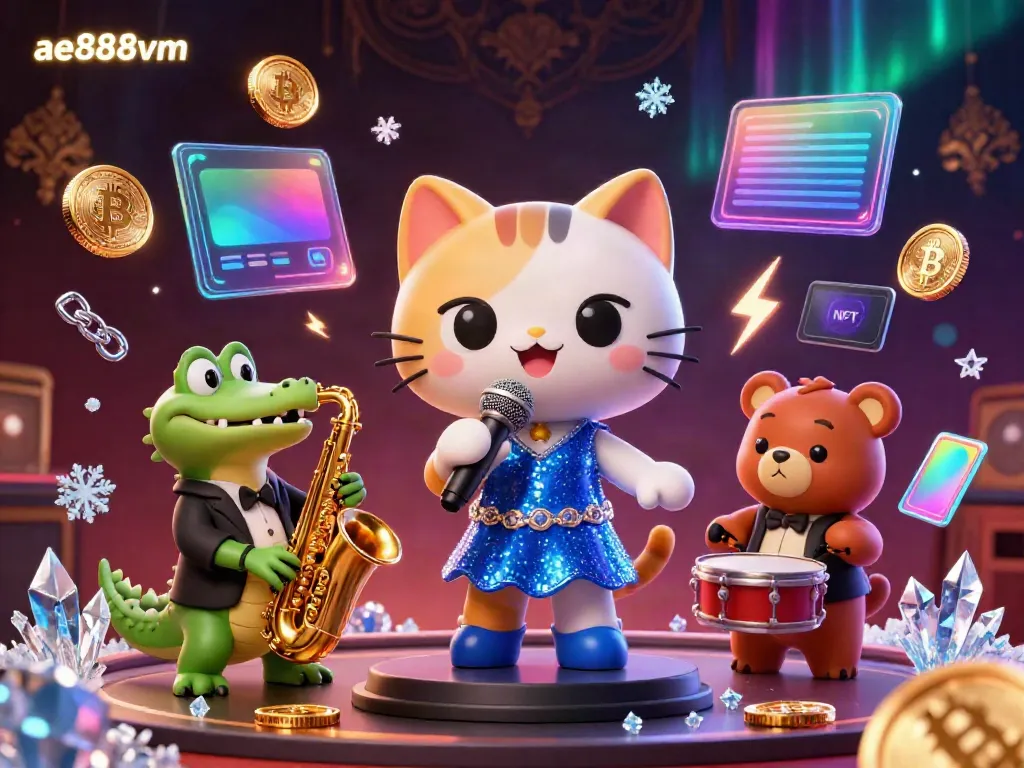 Experience thrilling entertainment at ae888vm with our vibrant casino characters and crypto elements.