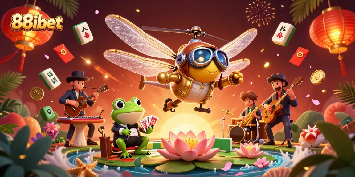 Experience the vibrant world of 88ibet with our dynamic casino illustration featuring thrilling games.