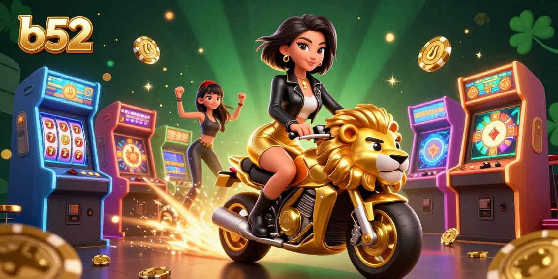 Experience thrilling jackpots with b52 in this vibrant 3D illustration showcasing casino excitement.