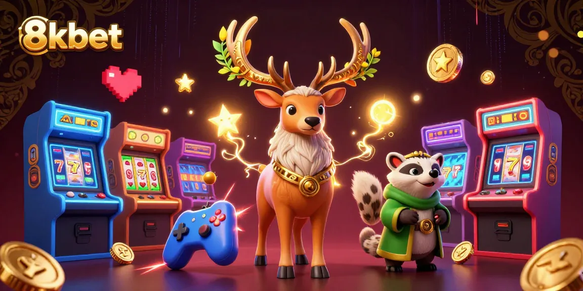 Win big at 8kbet with immersive gaming, featuring a vibrant casino scene