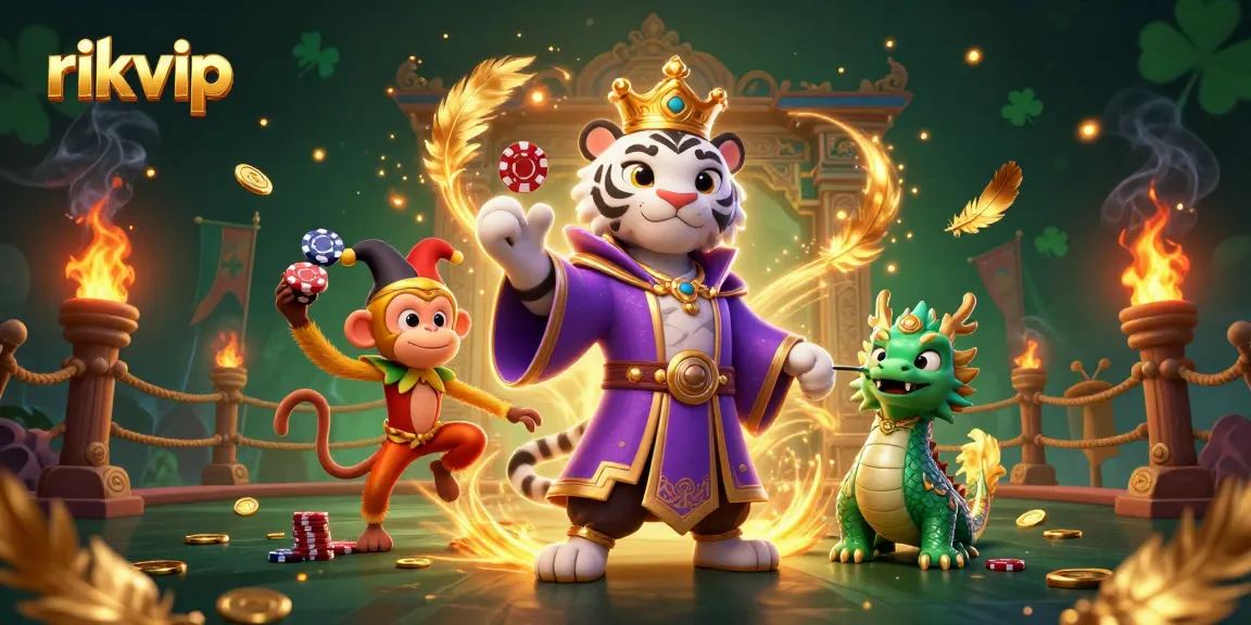 Engage with rikvip's exciting casino games featuring vibrant characters and dynamic elements.