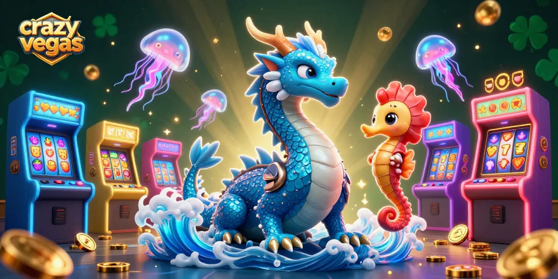 Experience the exciting world of crazyvegas with vibrant slot reels and oceanic characters.